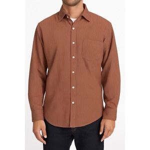Geoffrey Beene Fitted Dress Shirt Striped Button Up‎ Long Sleeve Size 16